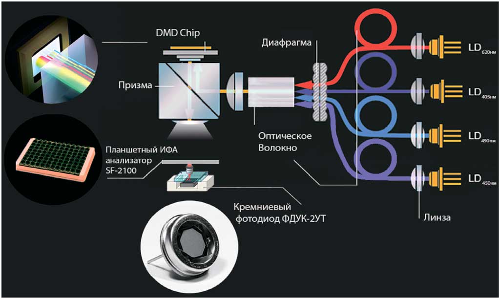 Схема спектрофотометра