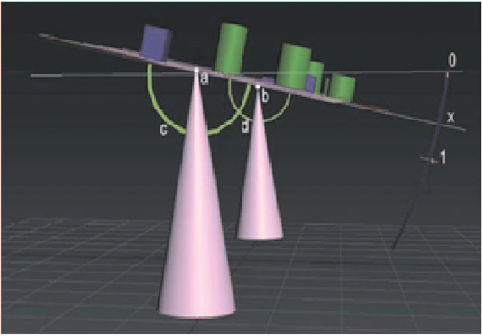 Вид трехмерной модели баланса сбоку